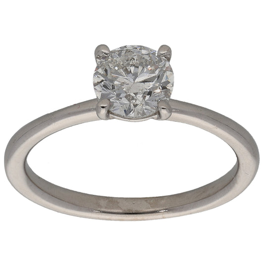 18ct White Gold 1.10ct Diamond Solitaire Ring Size N
