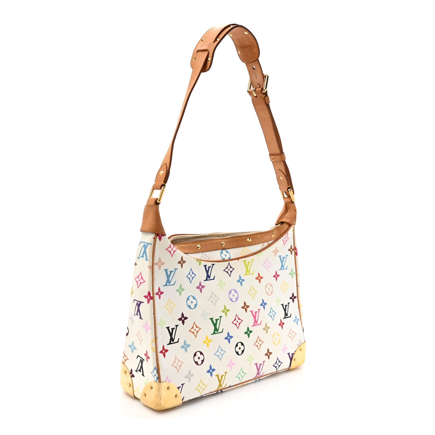 Louis Vuitton Boulogne Monogram Coated Canvas Bag - White