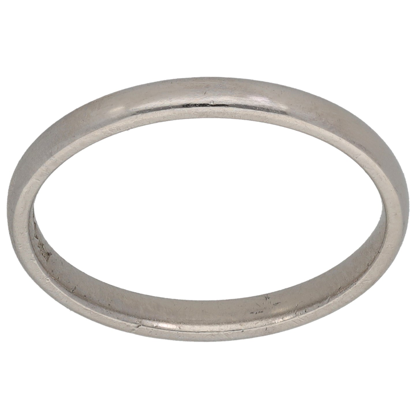 Platinum Plain Wedding Ring Size N