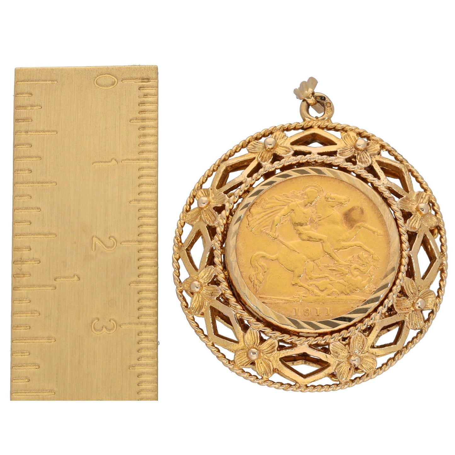 9ct Gold Half Sovereign Coin Pendant