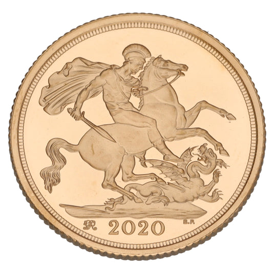 22ct Gold Queen Elizabeth II Full Sovereign Coin 2020
