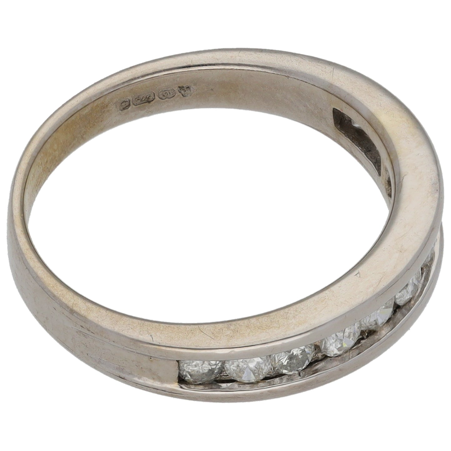 9ct Gold 0.50ct Diamond Half Eternity Ring Size L