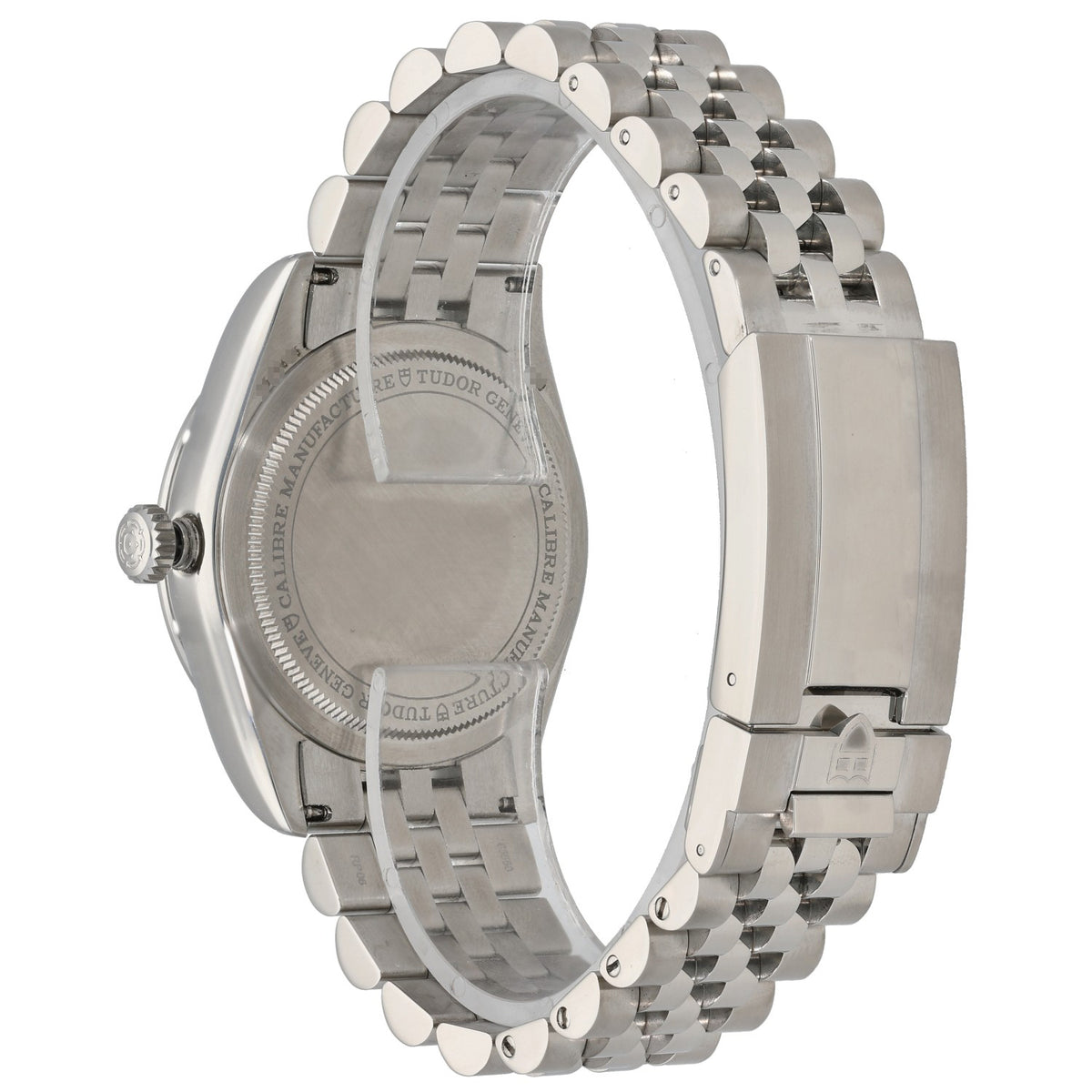 Tudor Vintage 79640 Stainless steel wristwatch caseback and bracelet, engraved back and crown