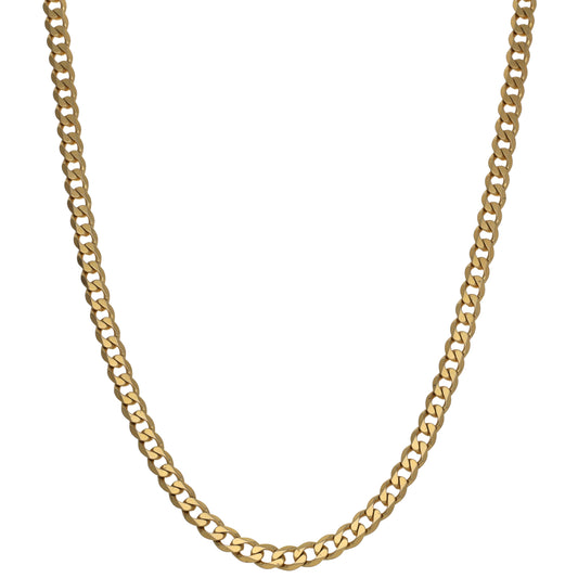 9ct Gold Curb Chain 22"