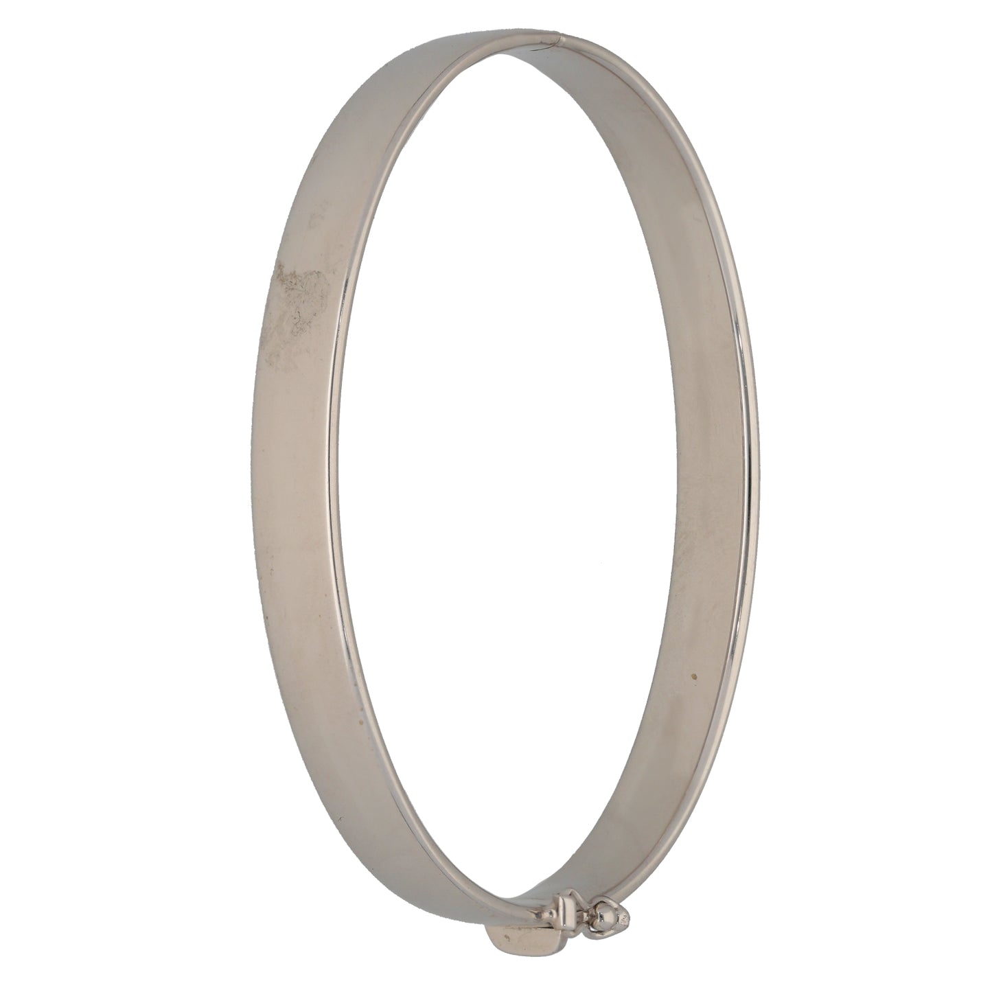 9ct White Gold Hinged/Clasp Bangle