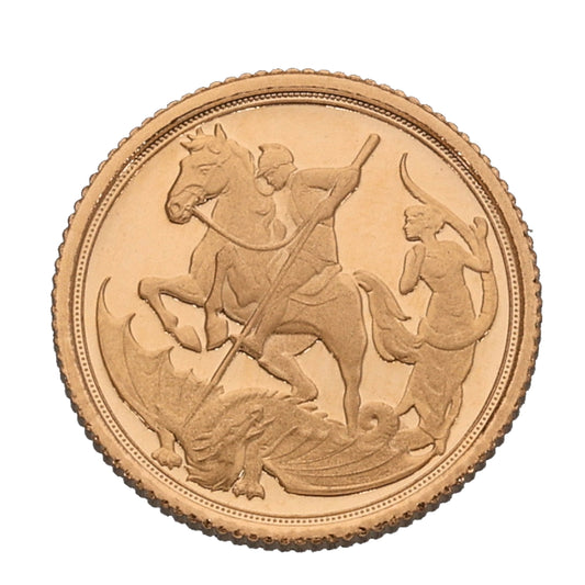 22ct Gold Queen Elizabeth II Quarter Sovereign Coin 2022