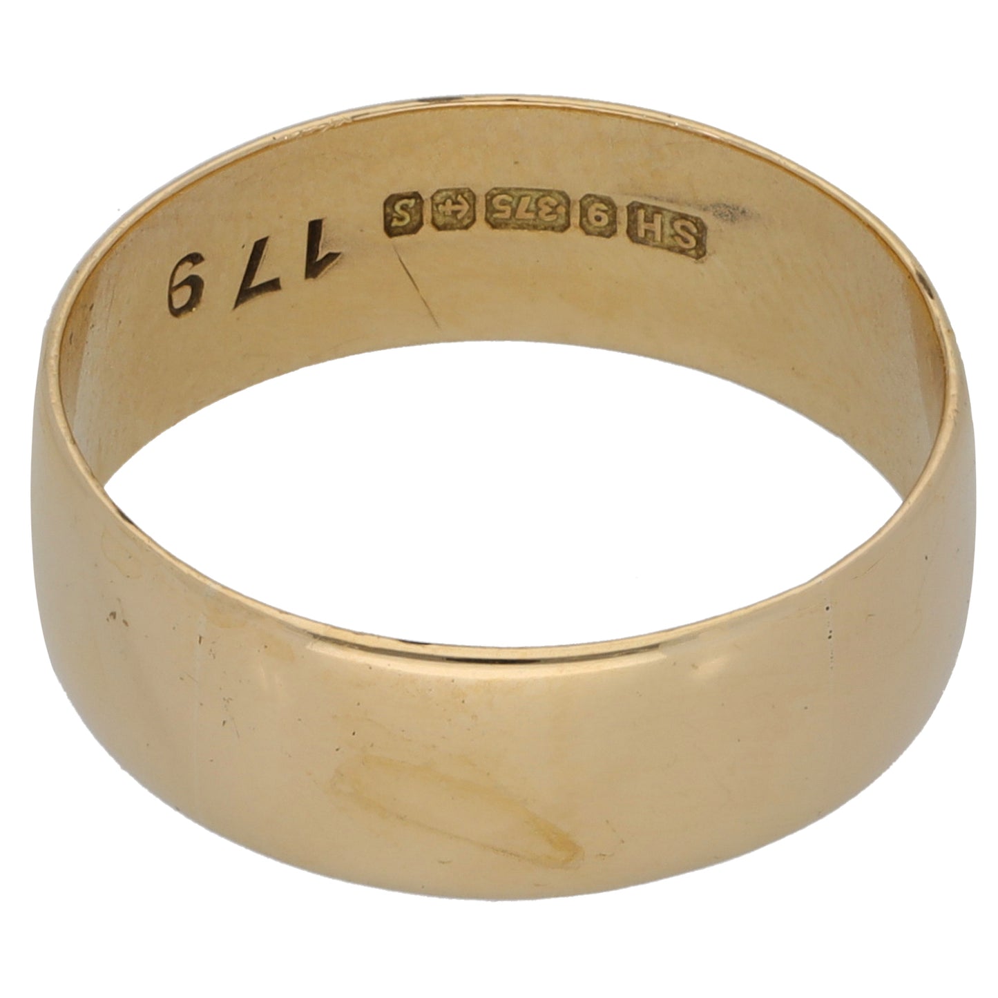 9ct Gold Plain Wedding Ring Size Q