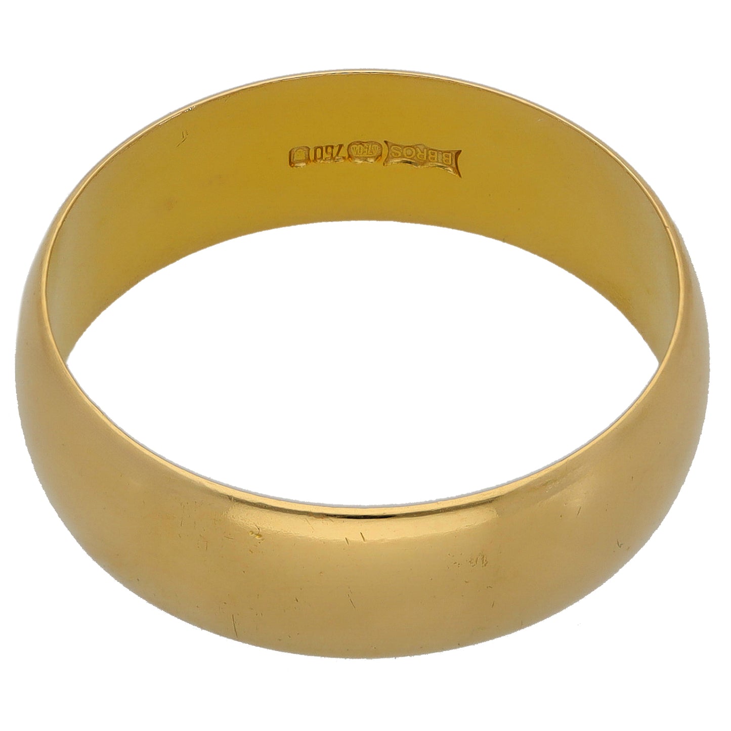 18ct Gold Plain Wedding Ring Size W