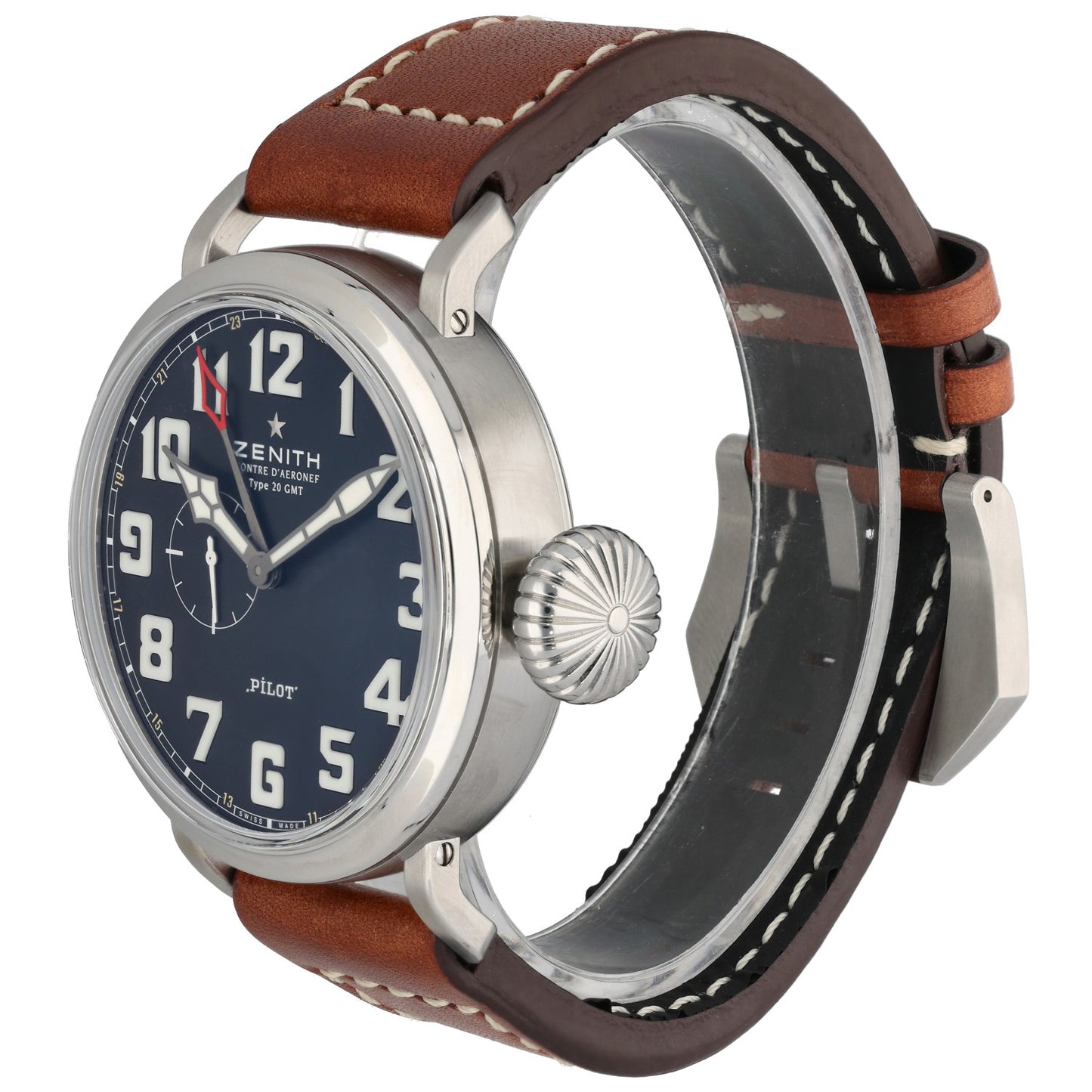 Zenith Pilot Type 20 GMT 03.2430.693 48mm Stainless Steel Watch
