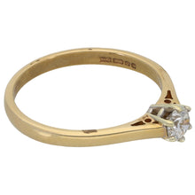 Load image into Gallery viewer, 9ct Gold 0.25ct Diamond Solitaire Ring Size L
