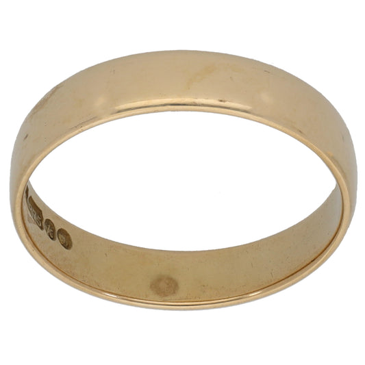 9ct Gold Plain Wedding Ring Size O