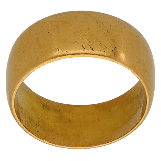22ct Gold Plain Wedding Ring Size N