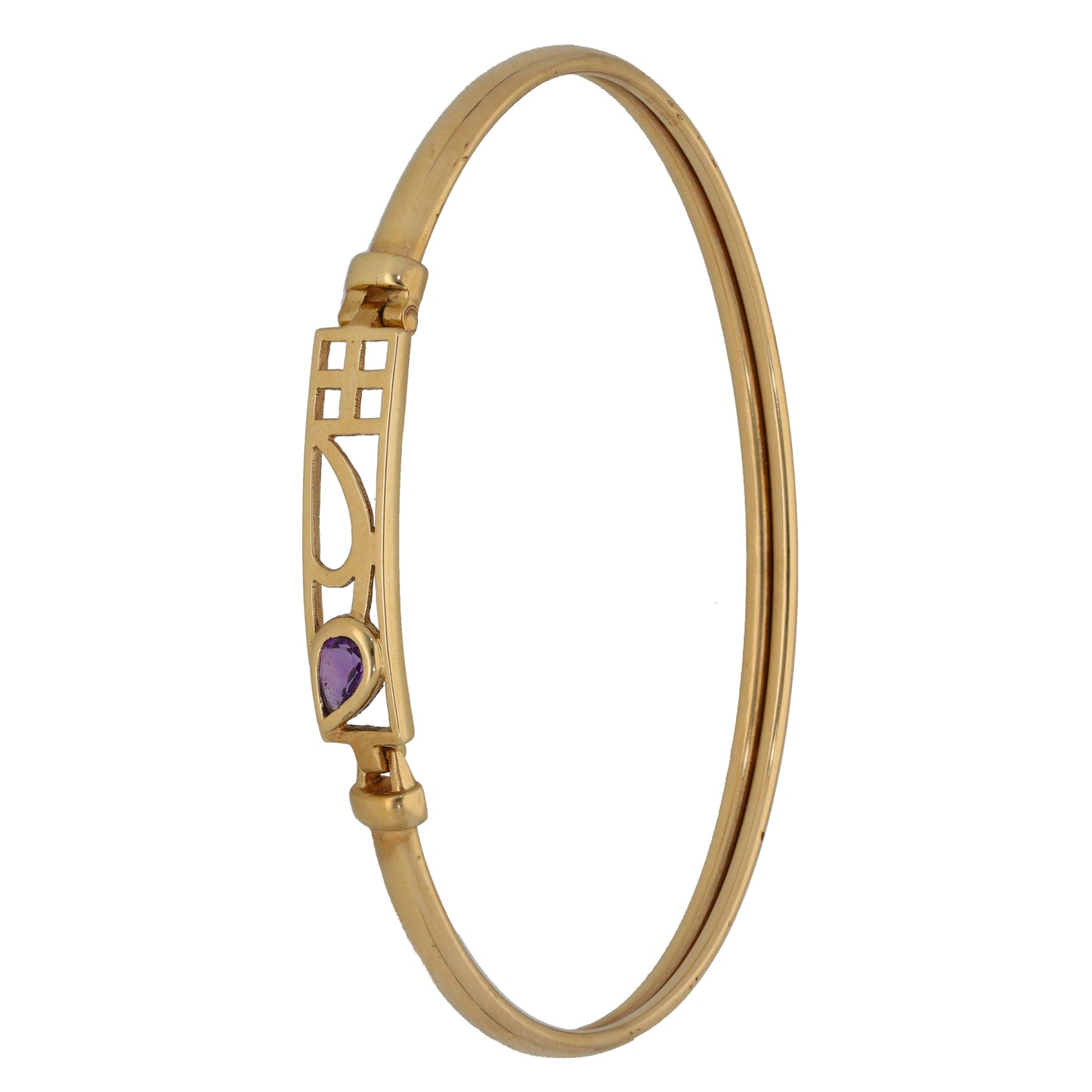 9ct Gold Amethyst Alternative Bangle