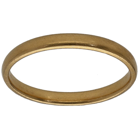 22ct Gold Plain Wedding Ring Size L