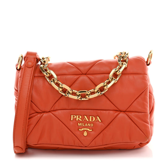 Prada System Patchwork Nappa Leather Bag - Arancio