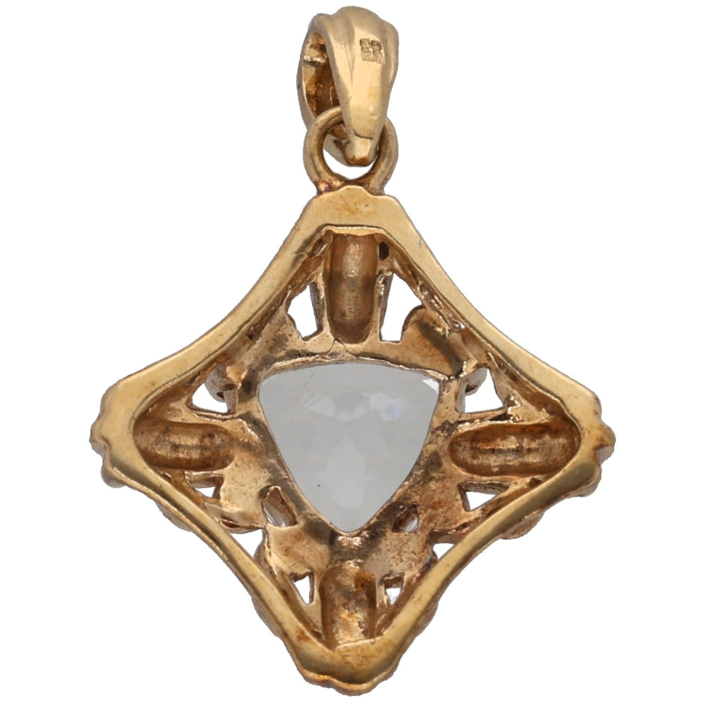 9ct Gold Aquamarine Heart Pendant