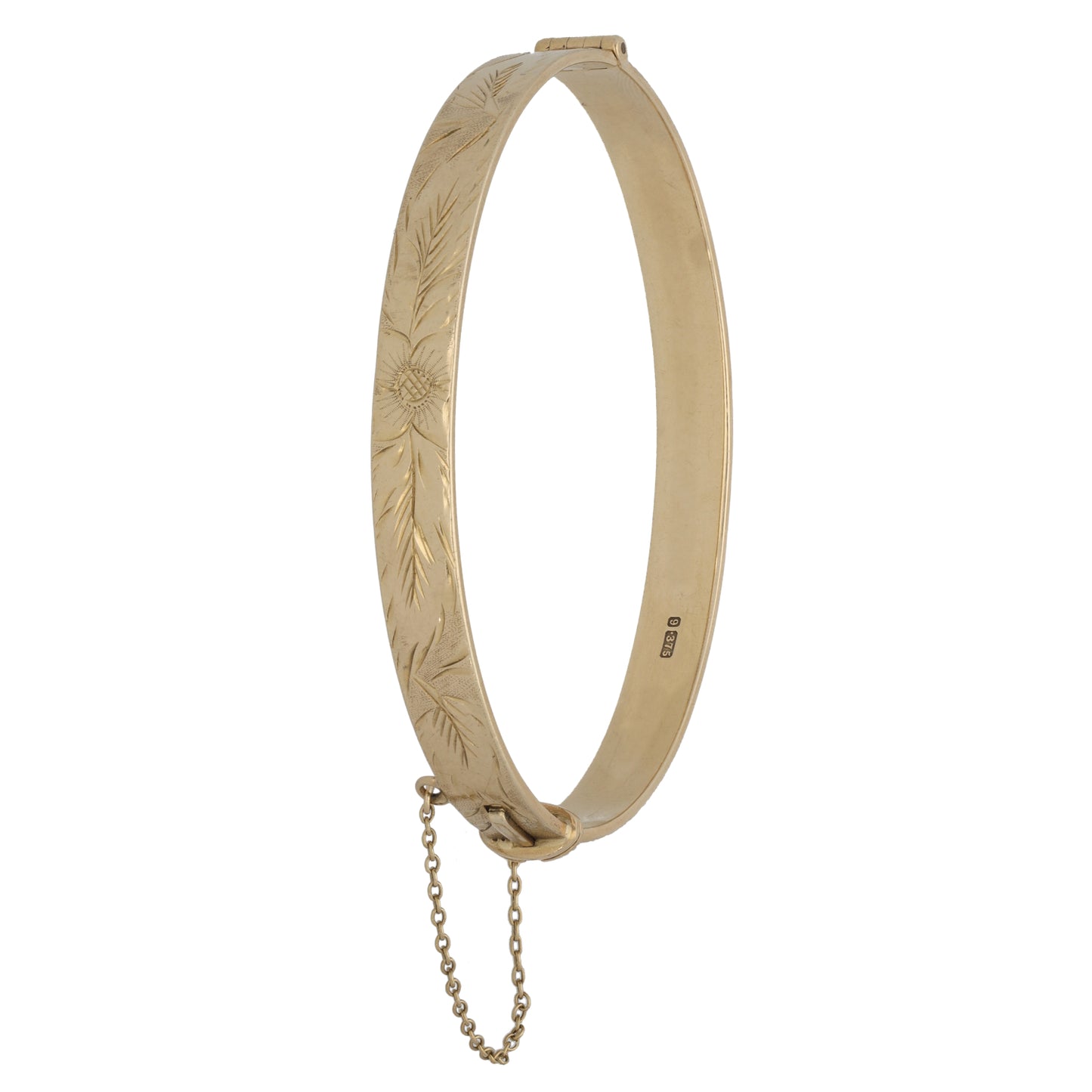 9ct Gold Hinged/Clasp Bangle