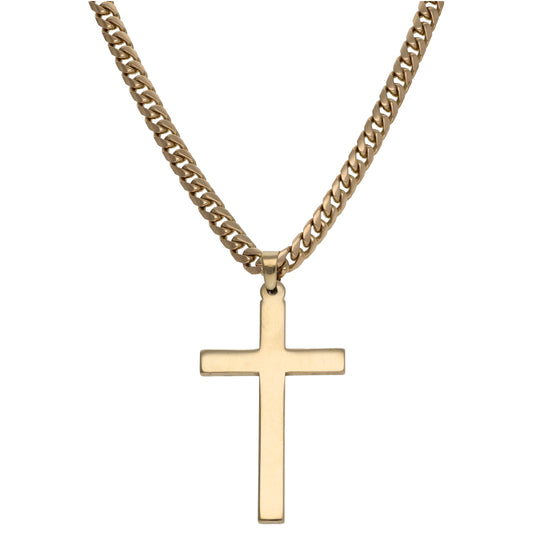 9ct Gold Cross Pendant With Chain