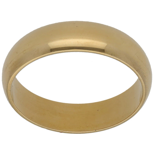 9ct Gold Plain Wedding Ring Size W
