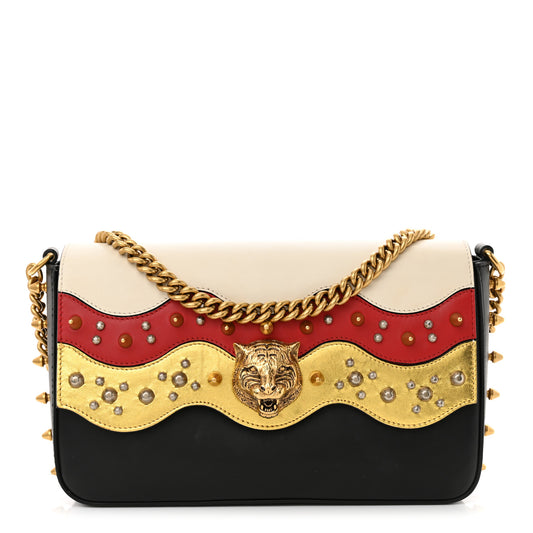 Gucci Broadway Spiked Nappa Leather Bag - Multicolour