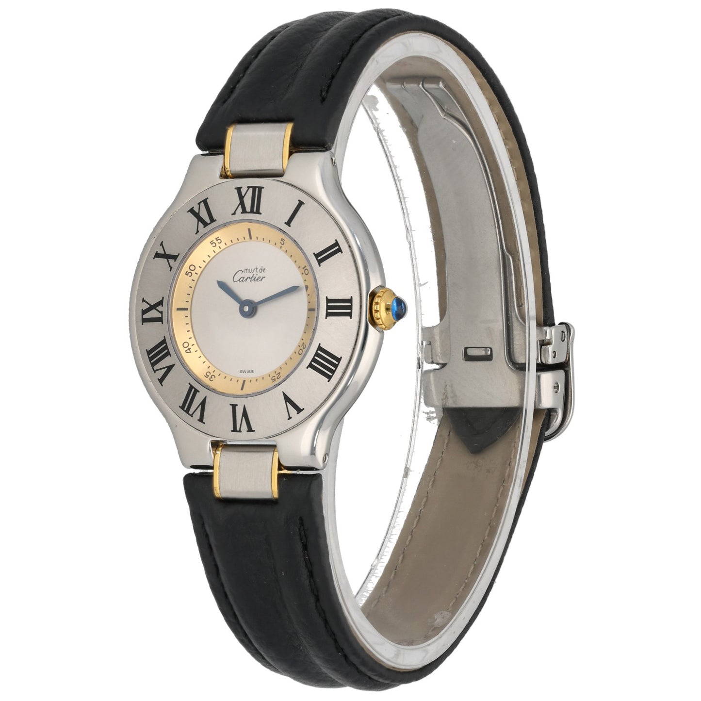 Cartier Must 21 Vantianne W1007421, grey dial, adjustable black leather strap