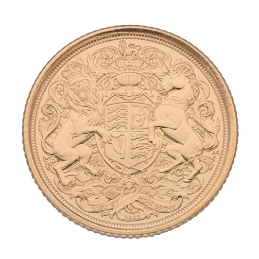 New 22ct Gold King Charles Full Sovereign Coin 2022