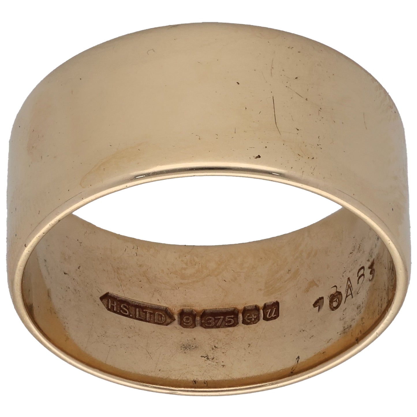 9ct Gold Plain Wedding Ring Size S