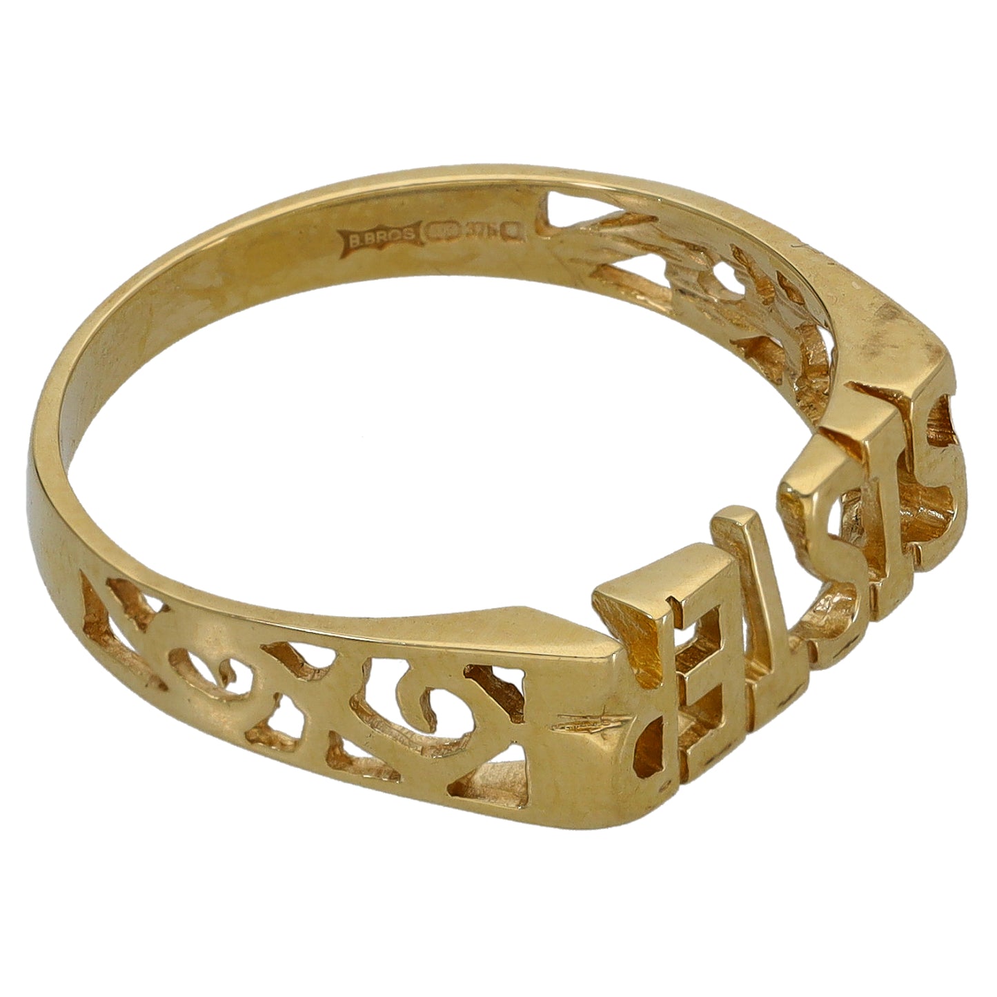 9ct Gold Sister Ring Size P