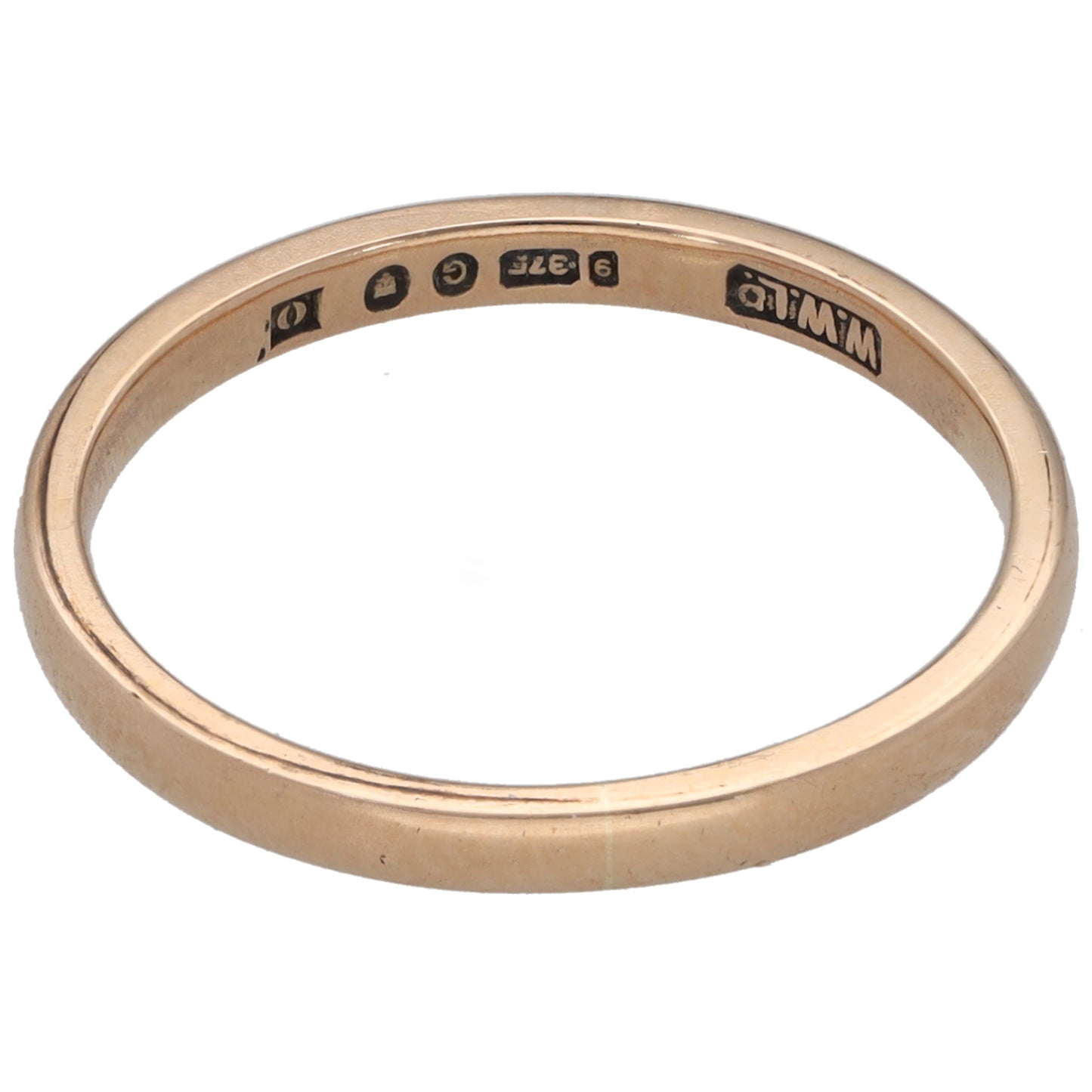 9ct Gold Plain Wedding Ring Size L