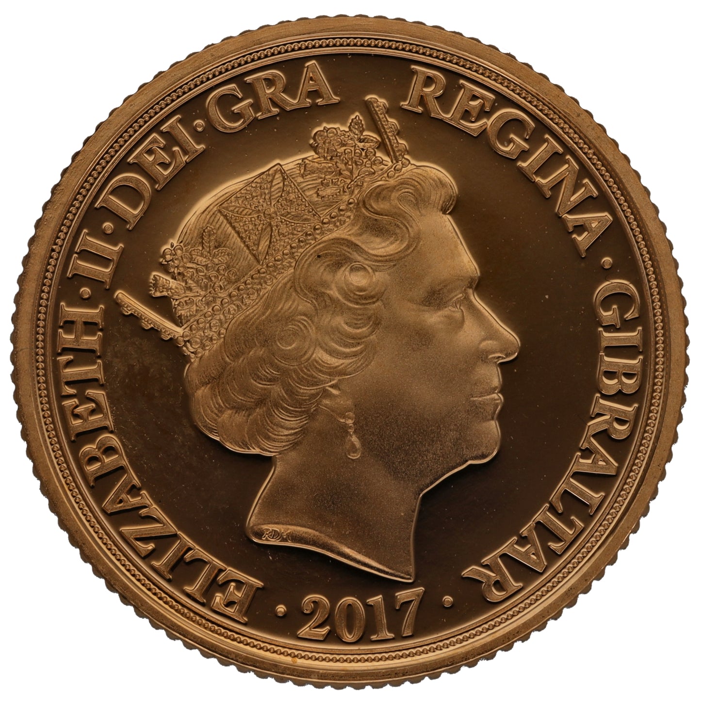 22ct Gold Queen Elizabeth II Full Sovereign Coin 2017