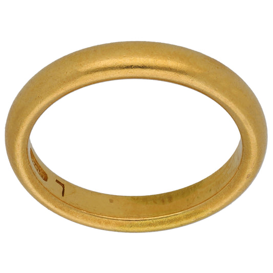 22ct Gold Plain Wedding Ring Size L