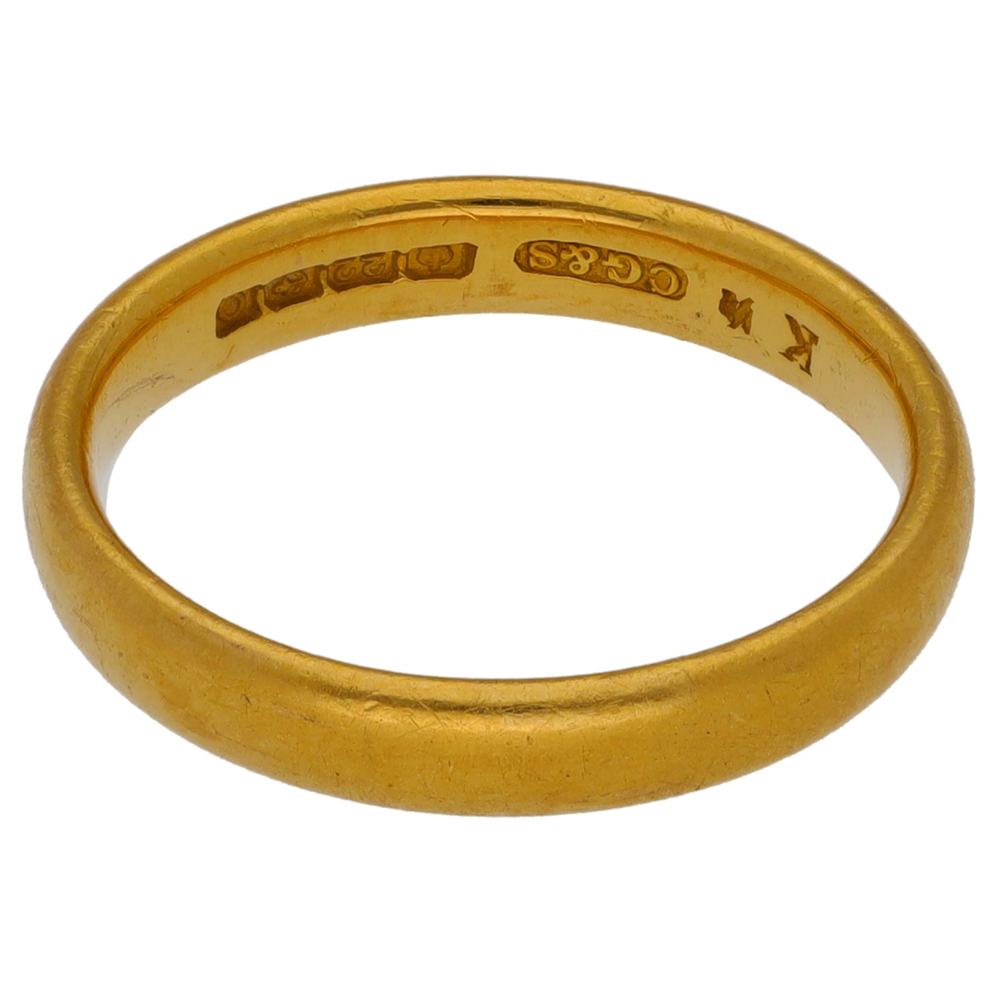 22ct Gold Plain Wedding Ring Size K