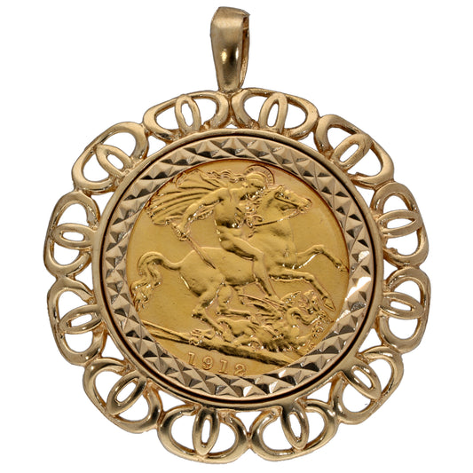 9ct Gold Coin Pendant