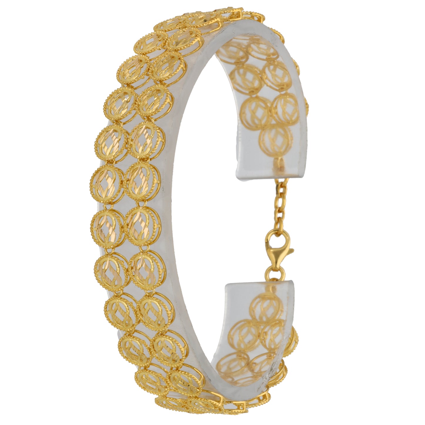 New 22ct Gold Circular Knot Link Bracelet