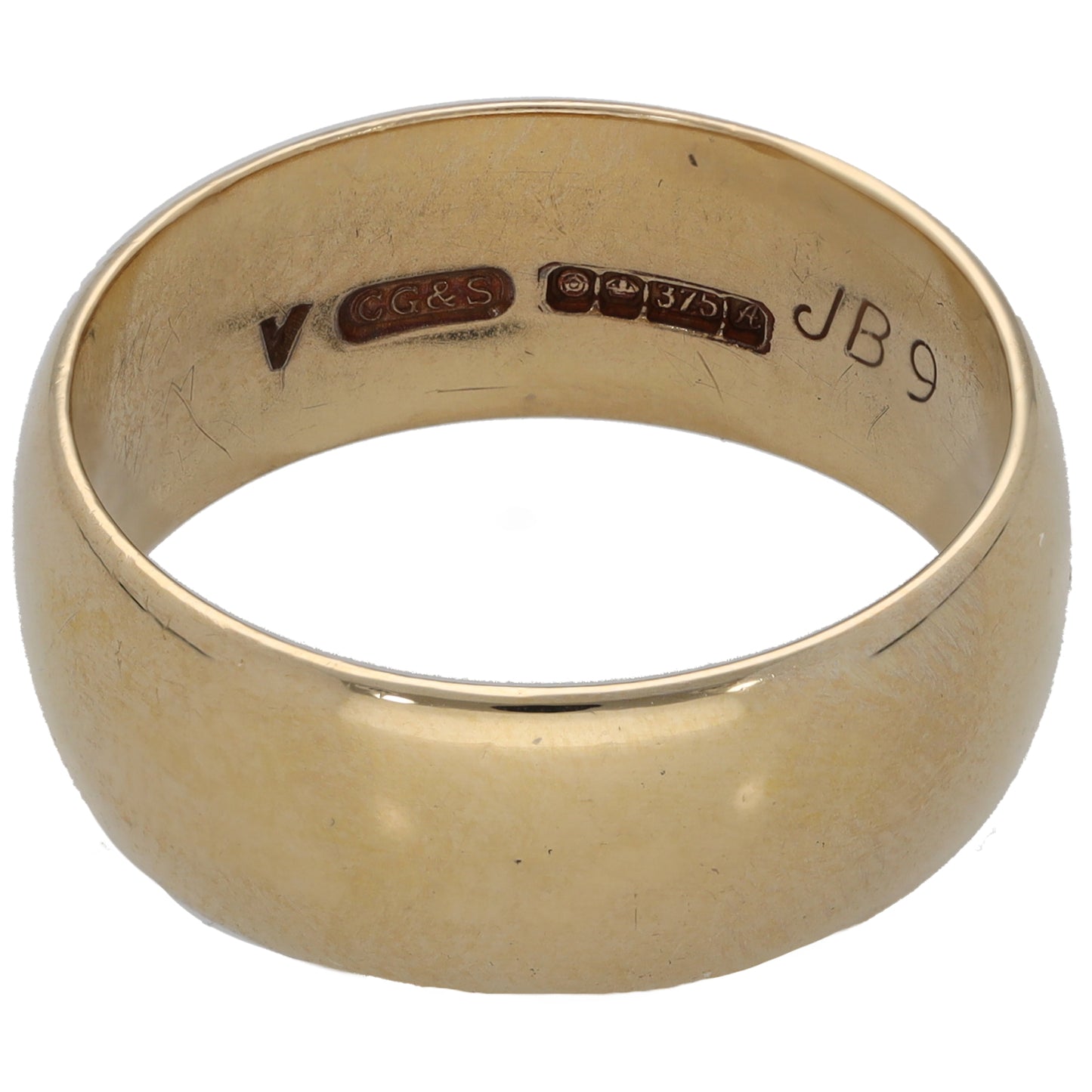9ct Gold Plain Wedding Ring Size U