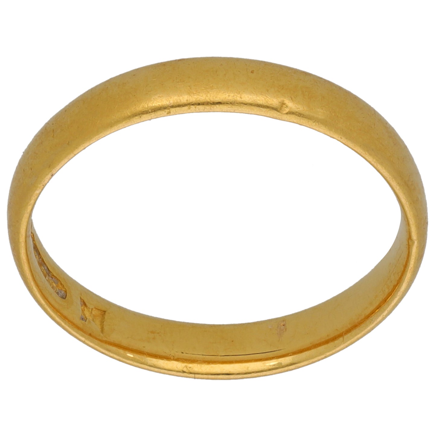 22ct Gold Plain Wedding Ring Size M