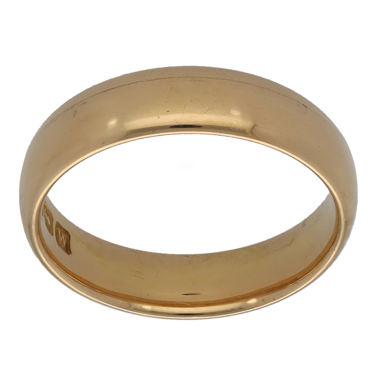 18ct Gold Plain Wedding Ring Size K