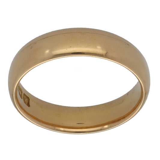 18ct Gold Plain Wedding Ring Size K