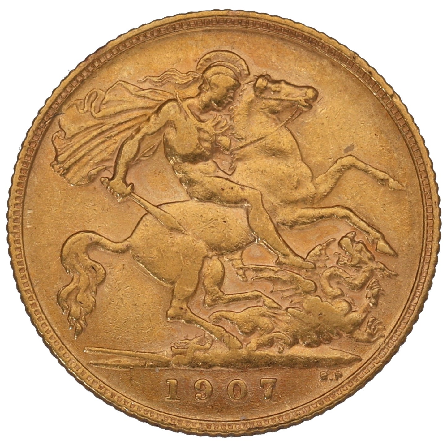 22ct Gold King Edward VII Half Sovereign Coin 1907