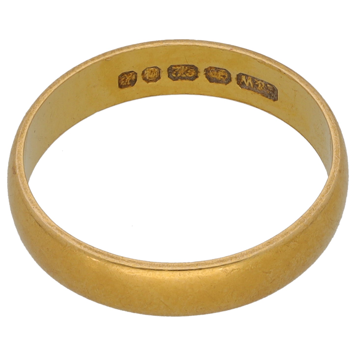 22ct Gold Plain Wedding Ring Size L