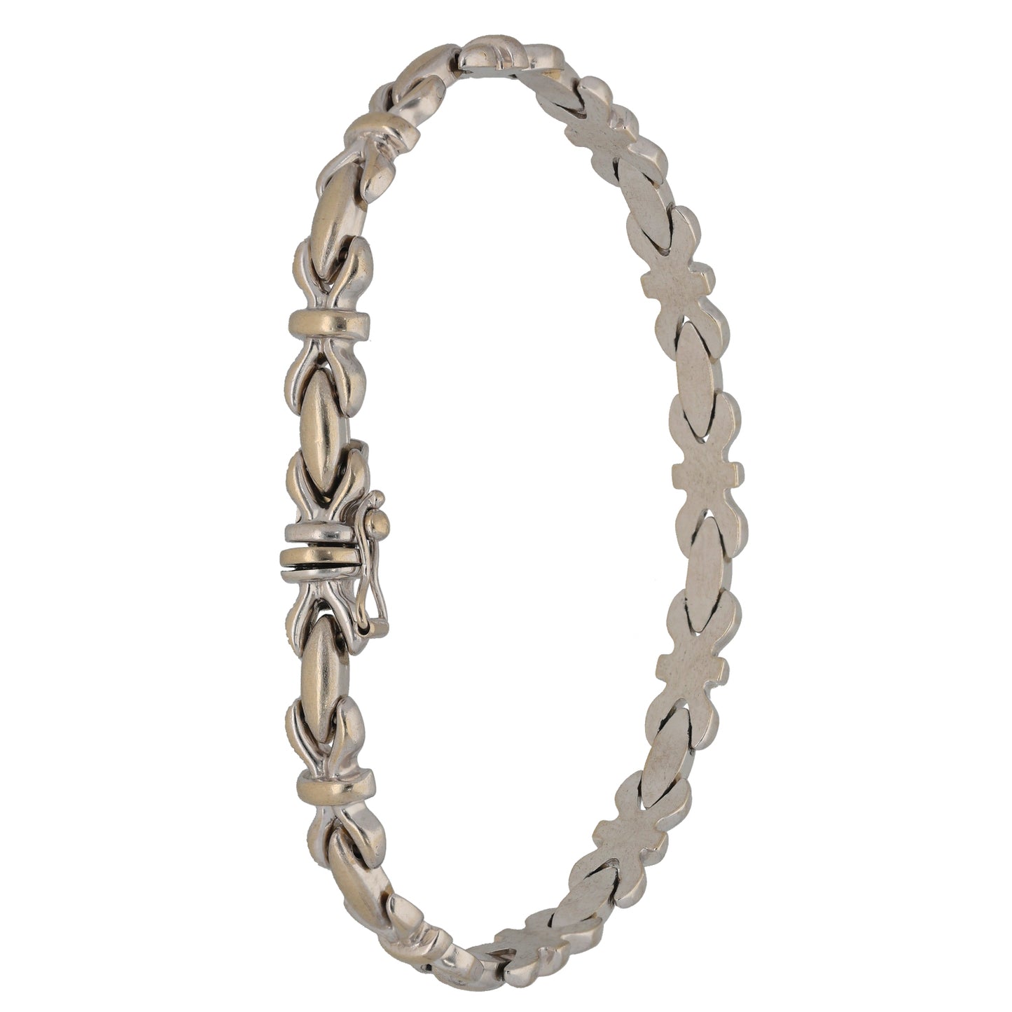 9ct White Gold Hugs & Kisses Bracelet