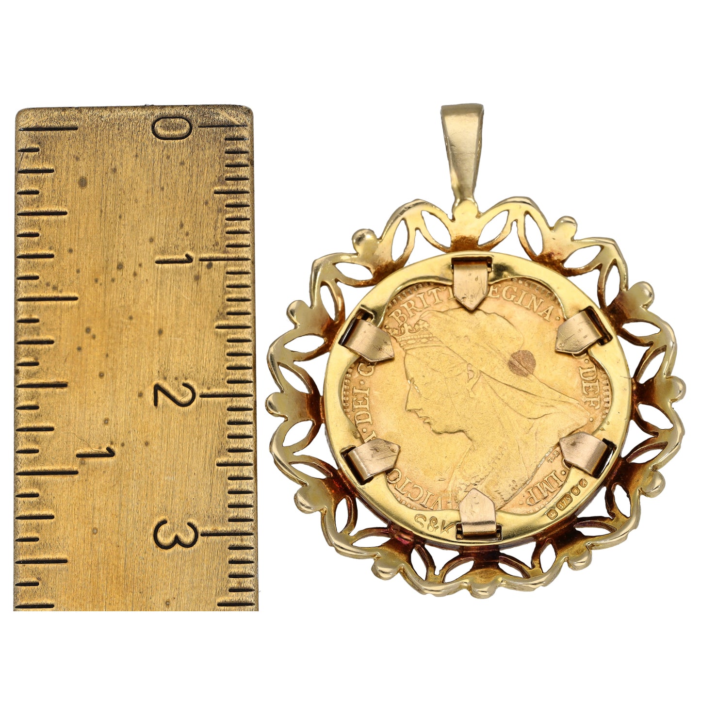 9ct Gold Half Sovereign Coin Pendant