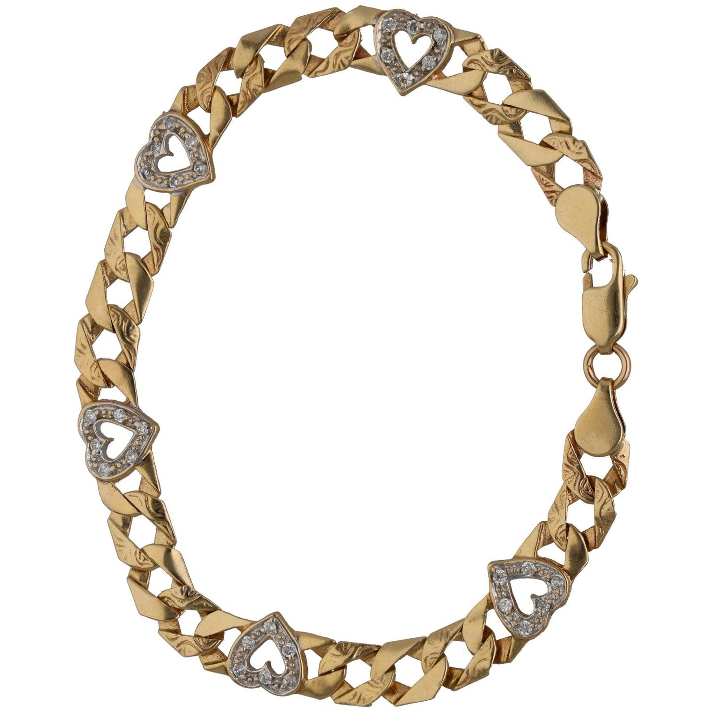 9ct Gold Cubic Zirconia Alternative Bracelet