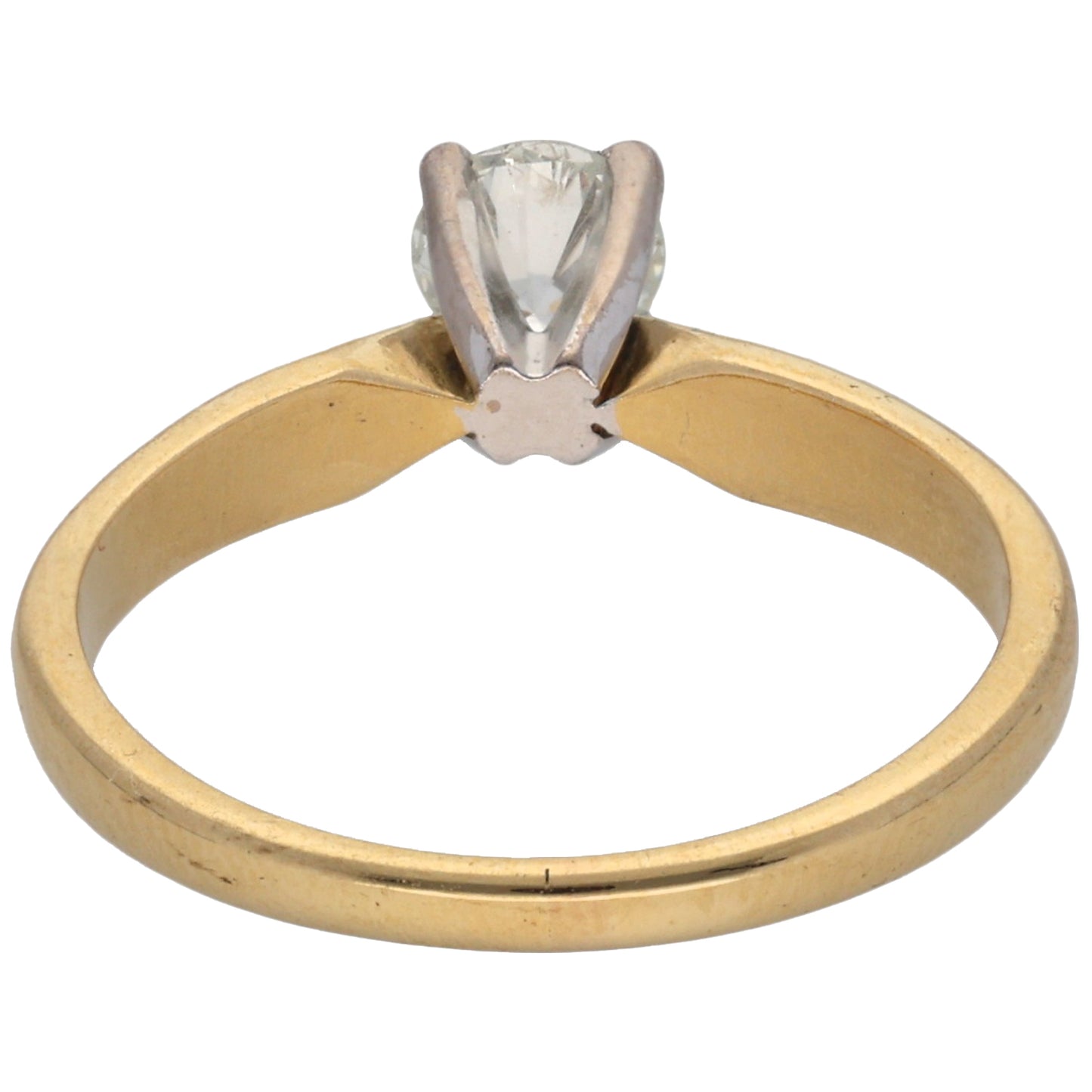 18ct Gold 0.36ct Diamond Solitaire Ring Size L
