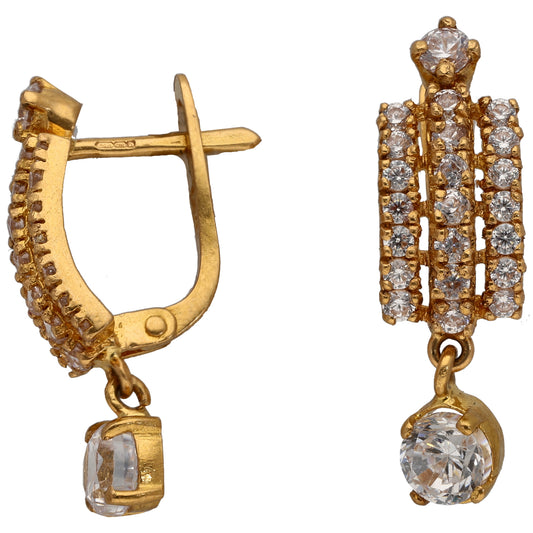 22ct Gold Cubic Zirconia Dress/Cocktail Earrings