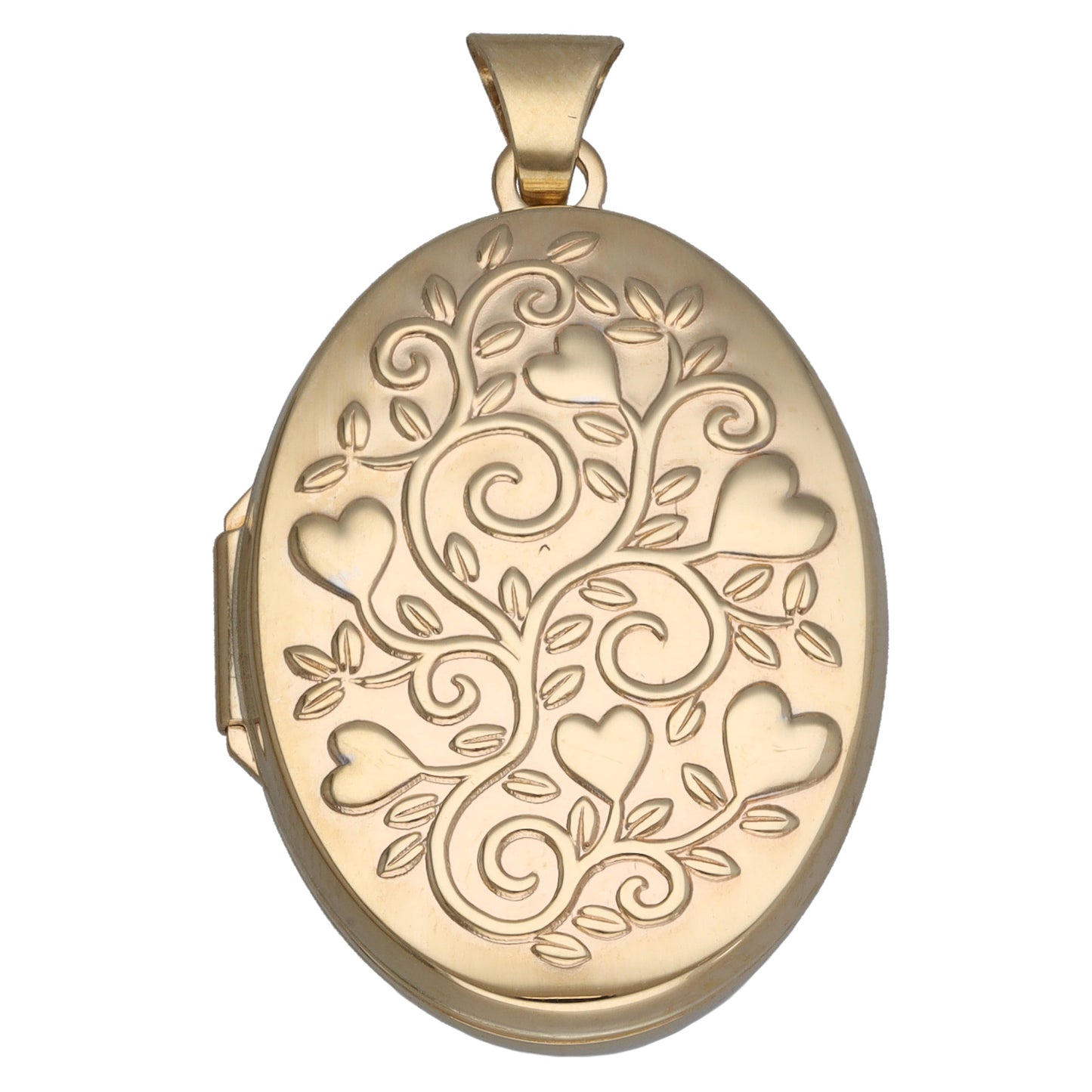 9ct Gold Patterned Locket Pendant