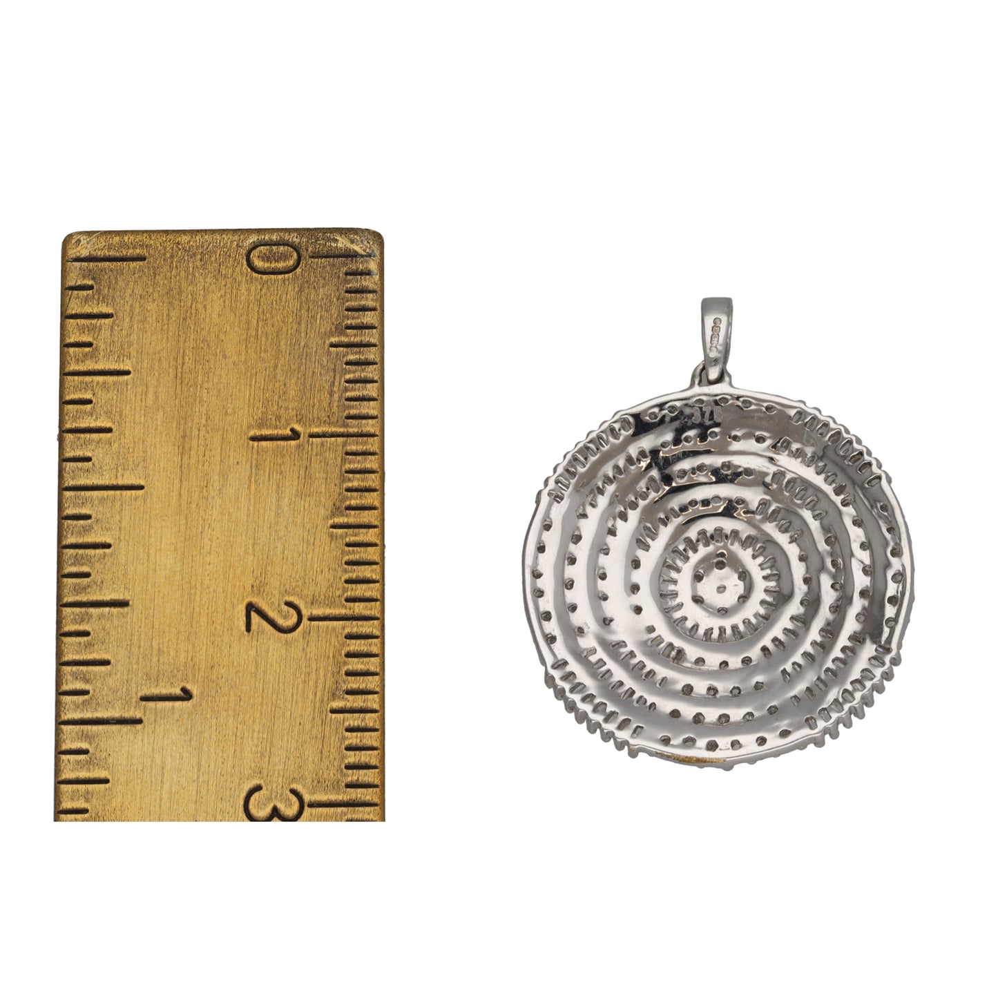 9ct White Gold 0.94ct Diamond Cluster Pendant