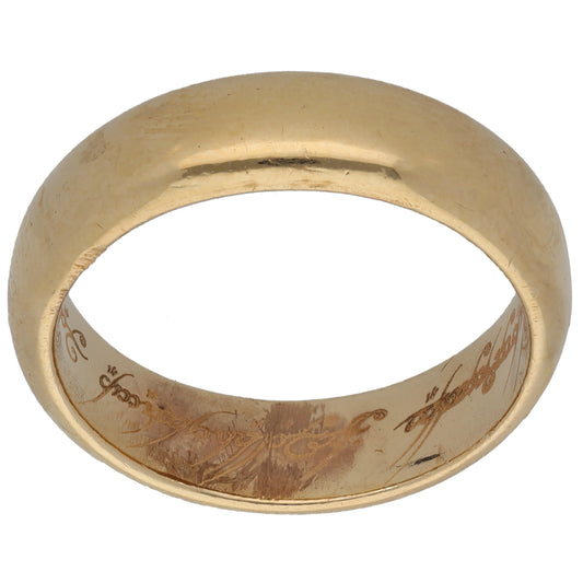 9ct Gold Plain Wedding Ring Size R