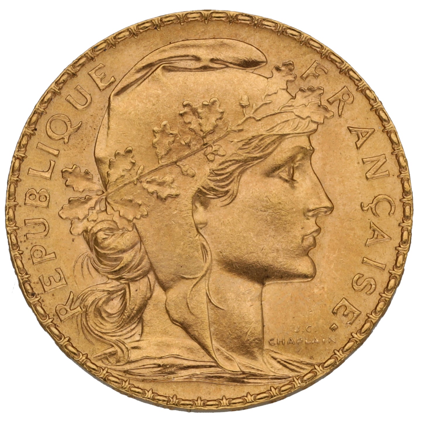 22ct Gold French 20 Francs Coin 1913