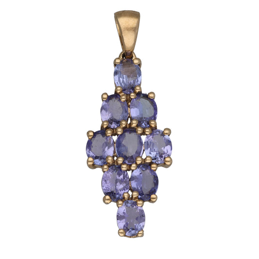 9ct Gold Tanzanite Dress/Cocktail Pendant
